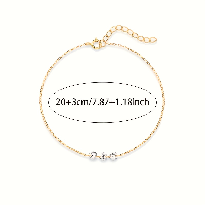 Minimalist Synthetic Zirconia Women's Anklet